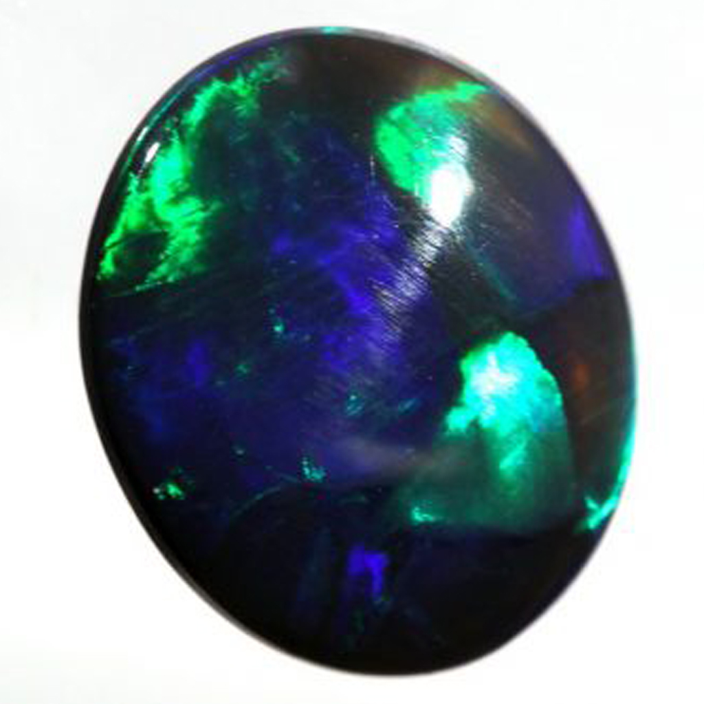 Loose uncut black opal.