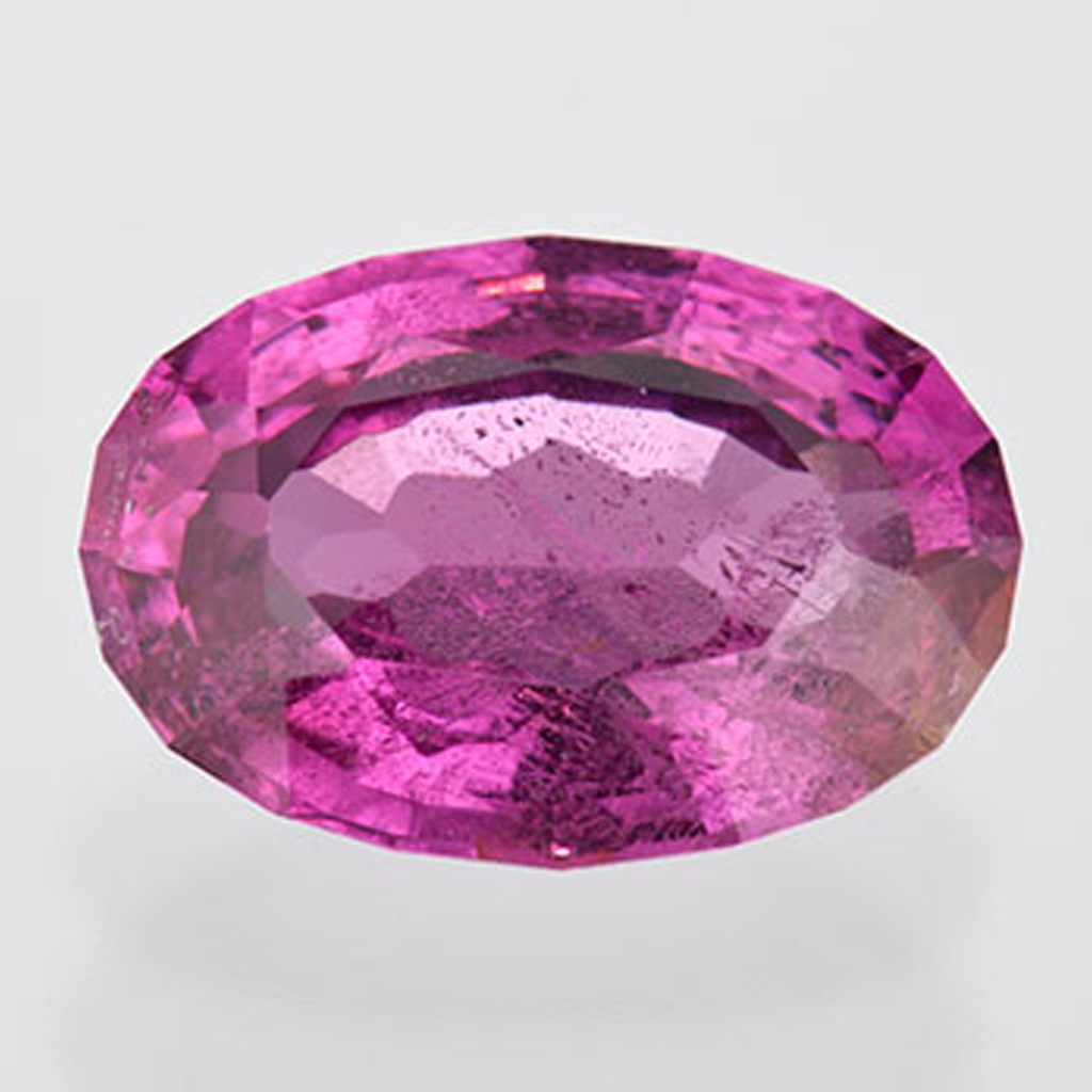 Loose oval cut taaffeite gemstone.