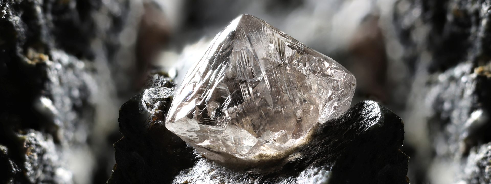 Rough uncut diamond.